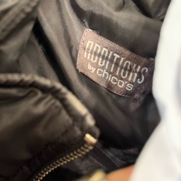 Chico’s  Additions size 10 black puffer vest w/ sequin zip front Like new… - Picture 7 of 11